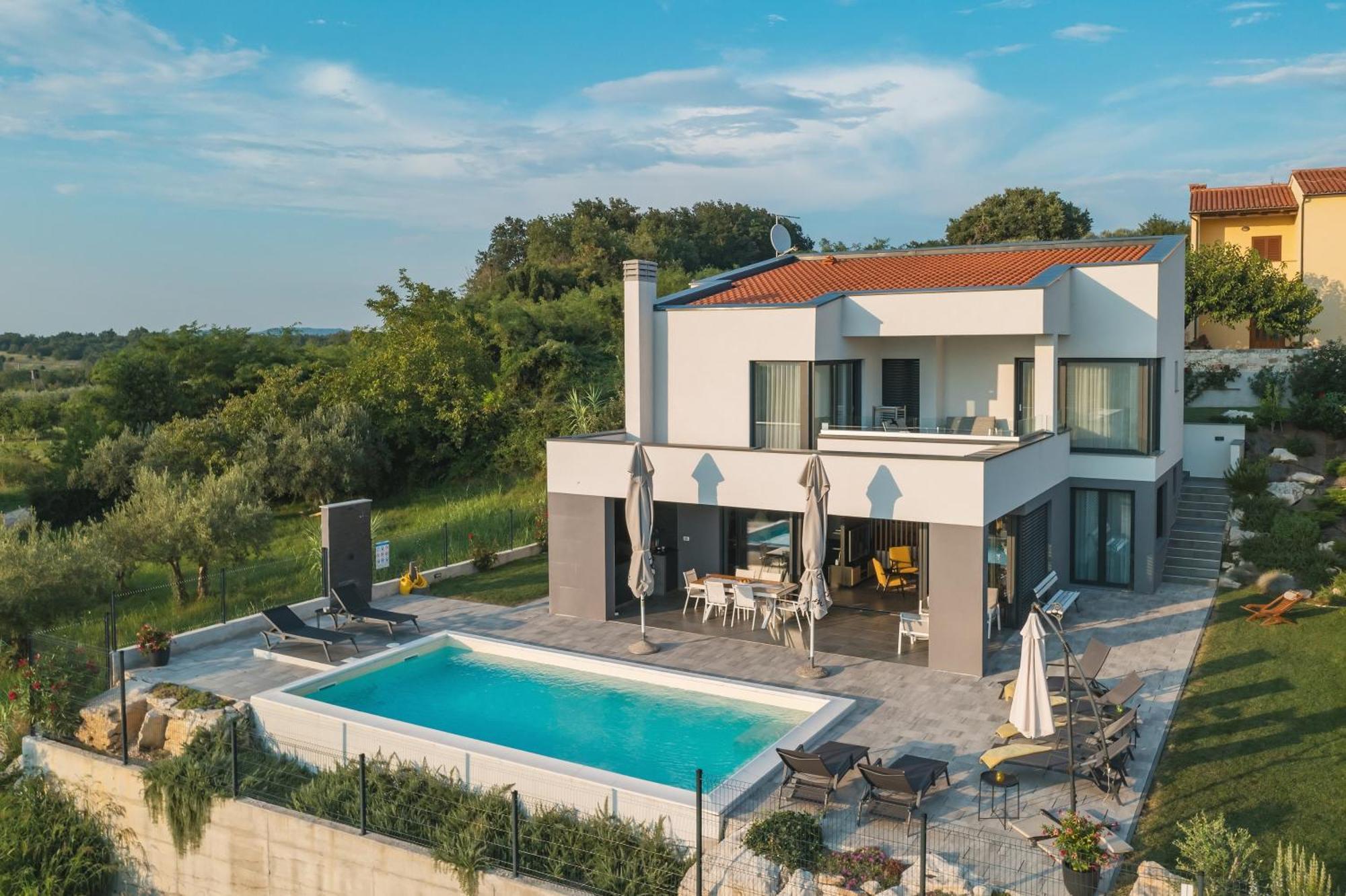 Villa Boiky - Private Pool And Amazing Sea View, Istria Materada Kültér fotó