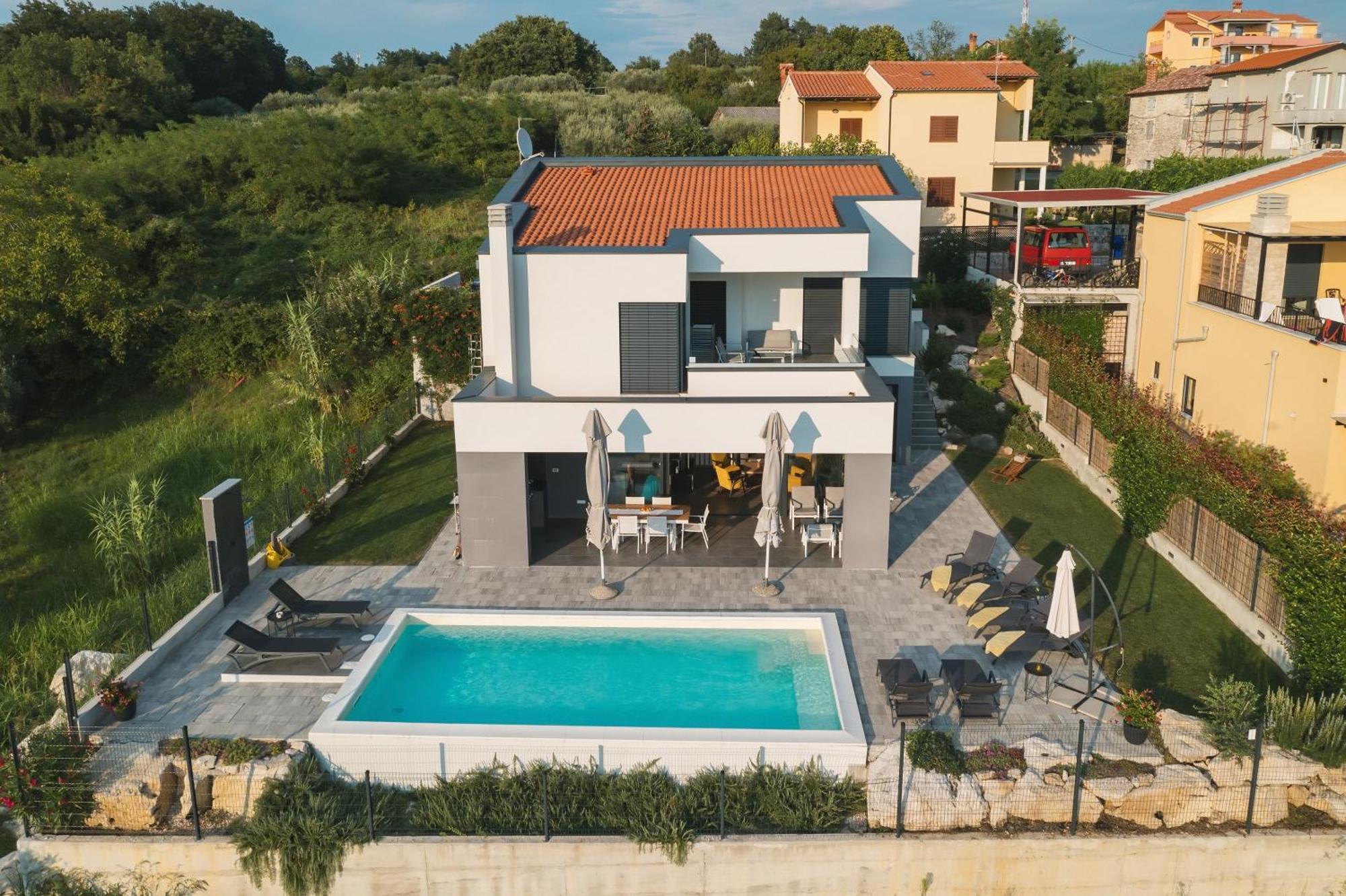 Villa Boiky - Private Pool And Amazing Sea View, Istria Materada Kültér fotó