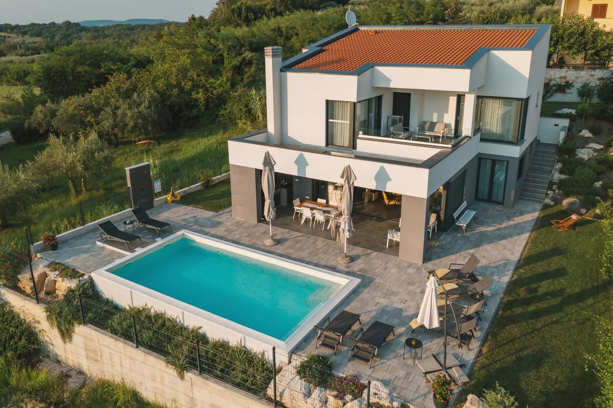 Villa Boiky - Private Pool And Amazing Sea View, Istria Materada Kültér fotó