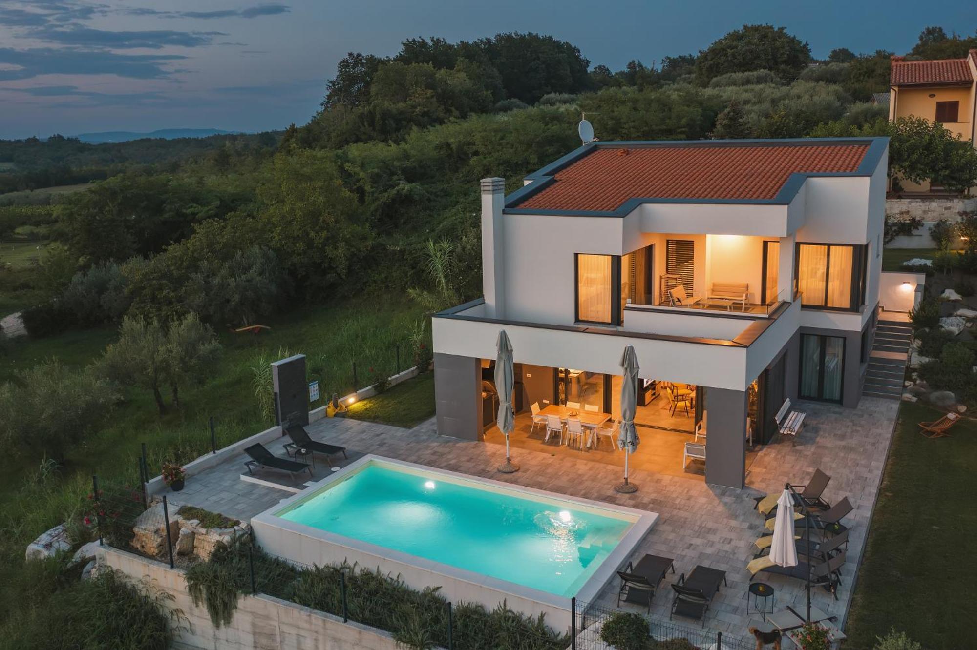 Villa Boiky - Private Pool And Amazing Sea View, Istria Materada Kültér fotó